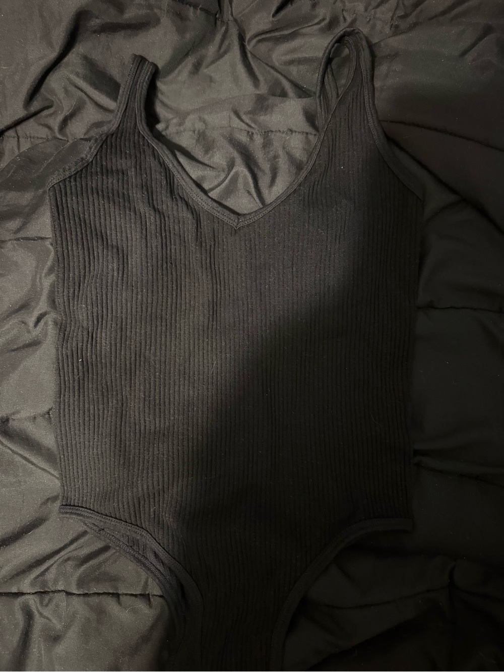 Black Ribbed body suit